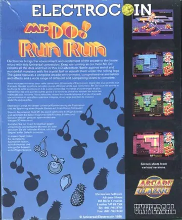 Mr Do! Run Run box cover back